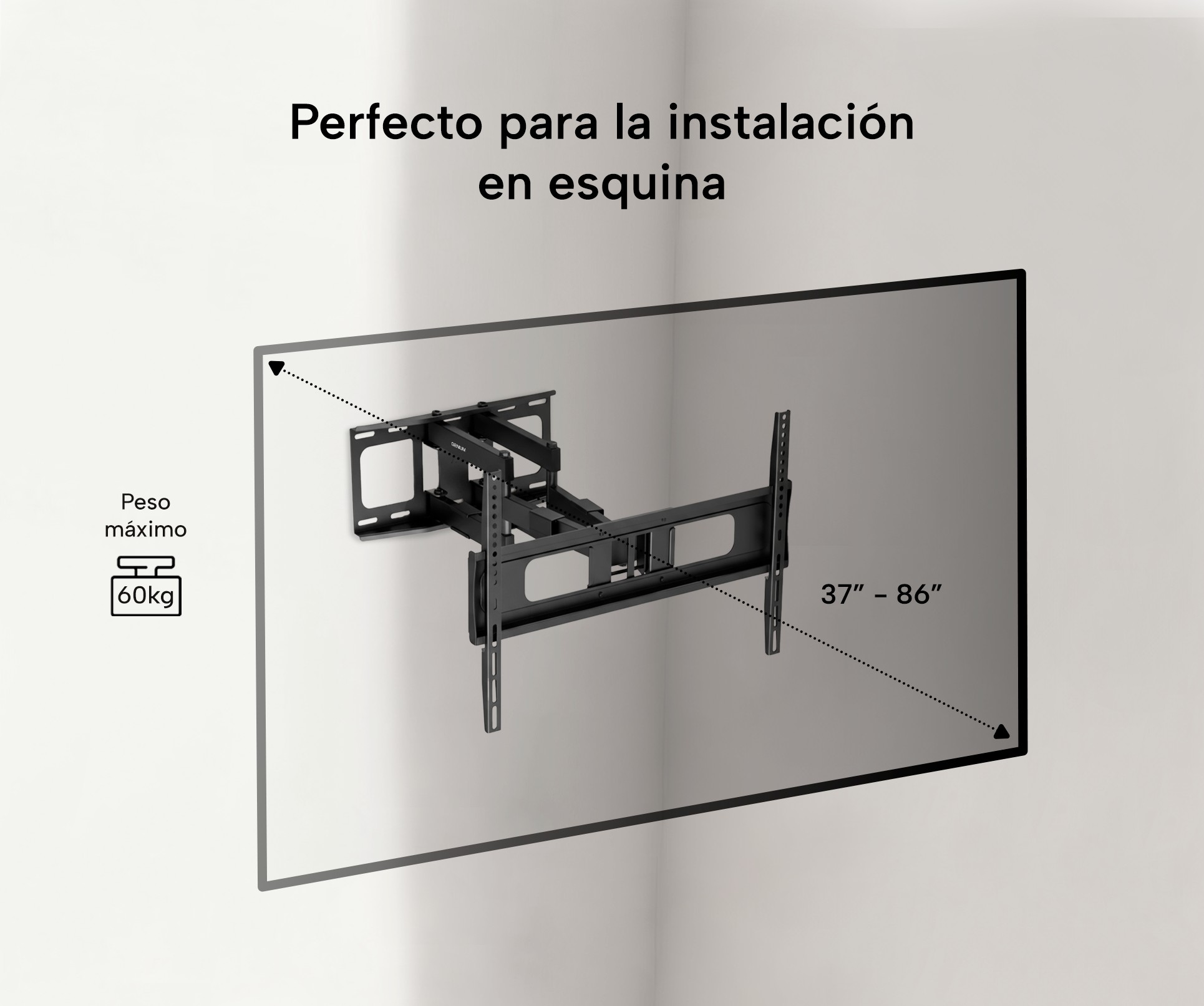 SOPORTE TV ART GENIUM GSPART68 60KG 37-68